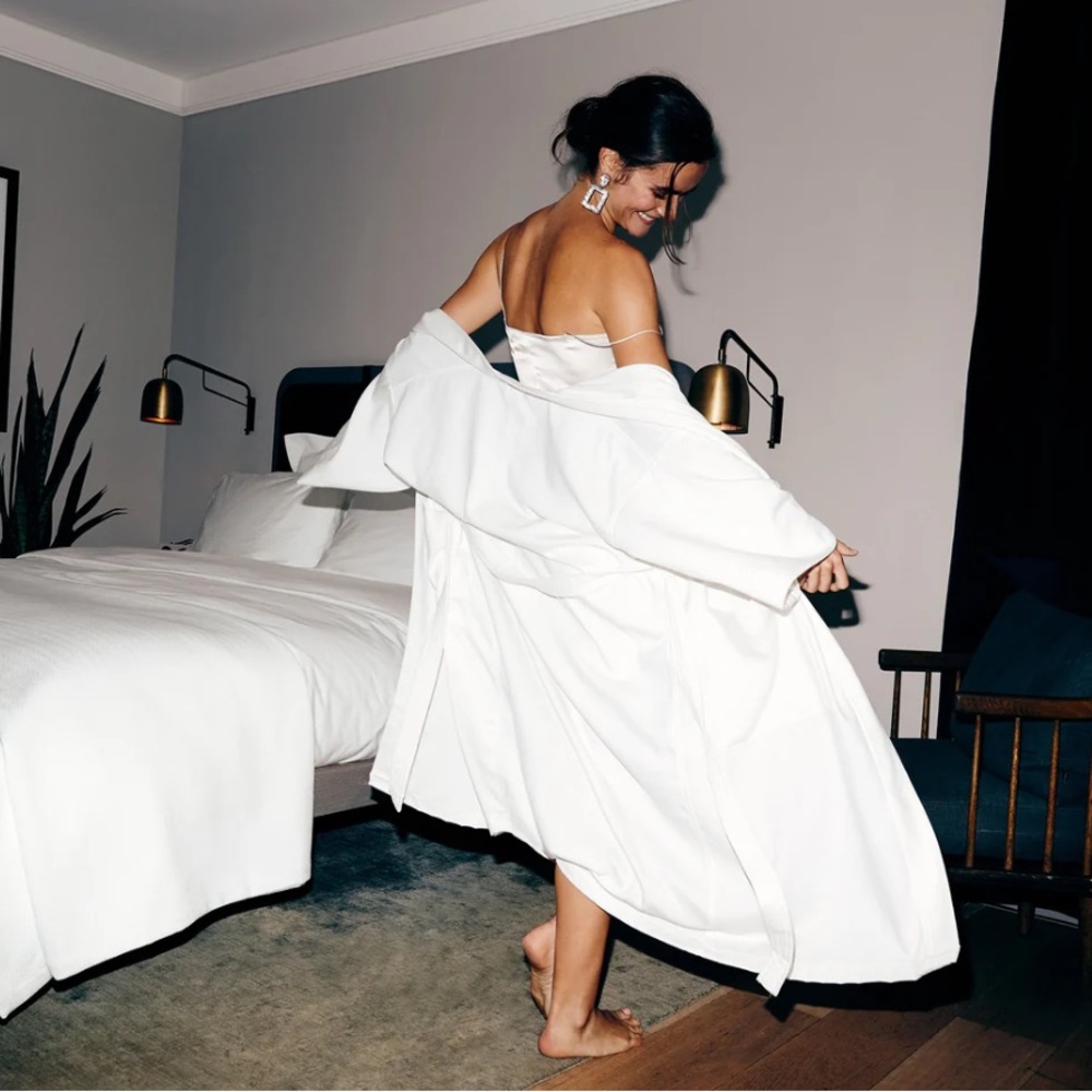 LUXURIOUS UNISEX H BY FRETTE 100% COTTON LIGHTWEIGHT KIMONO ROBE MADE‎ IN TURKEY